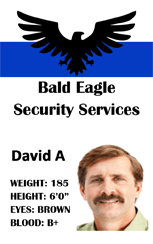 Eagle security id badge template #3
