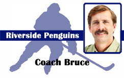 Riverside Penguins coach Bruce ID badge template, portrait and hockey player silhouette, durable PVC, wear resistant, added security holographic overlay option Riverside Penguins coach Bruce ID badge template, portrait and hockey player silhouette, durable PVC, wear resistant, added security holographic overlay option