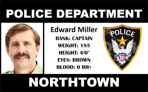 Police department ID card horizontal two bars Police department ID card horizontal two bars