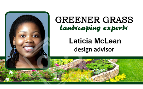 A template ID card for Greener Grass Landscaping Experts features a headshot of the design advisor and a lush landscaped garden background; wear resistant, waterproof, clear overlay option A template ID card for Greener Grass Landscaping Experts features a headshot of the design advisor and a lush landscaped garden background; wear resistant, waterproof, clear overlay option