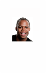 Template ID card featuring a young man with short hair in a black shirt, smiling against a white background; includes clear overlay option and wear resistant features