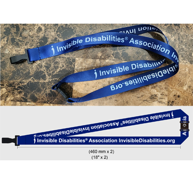 Invisible Disabilities Custom Lanyard – Large Lettering, Plastic Clasp & Safety Breakaway
