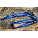 Invisible Disabilities Custom Lanyard – Large Lettering, Plastic Clasp & Safety Breakaway