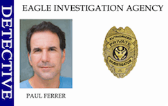 Professional Investigator ID badge.