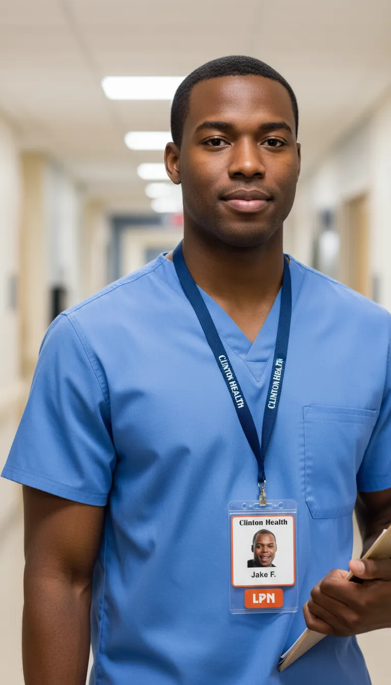 Durable ID card with blue and white design, featuring photo area, name, and barcode section.