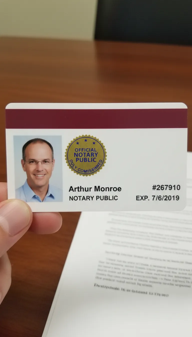 PVC ID card template with blue and white color blocks, featuring text fields and a circular logo area.