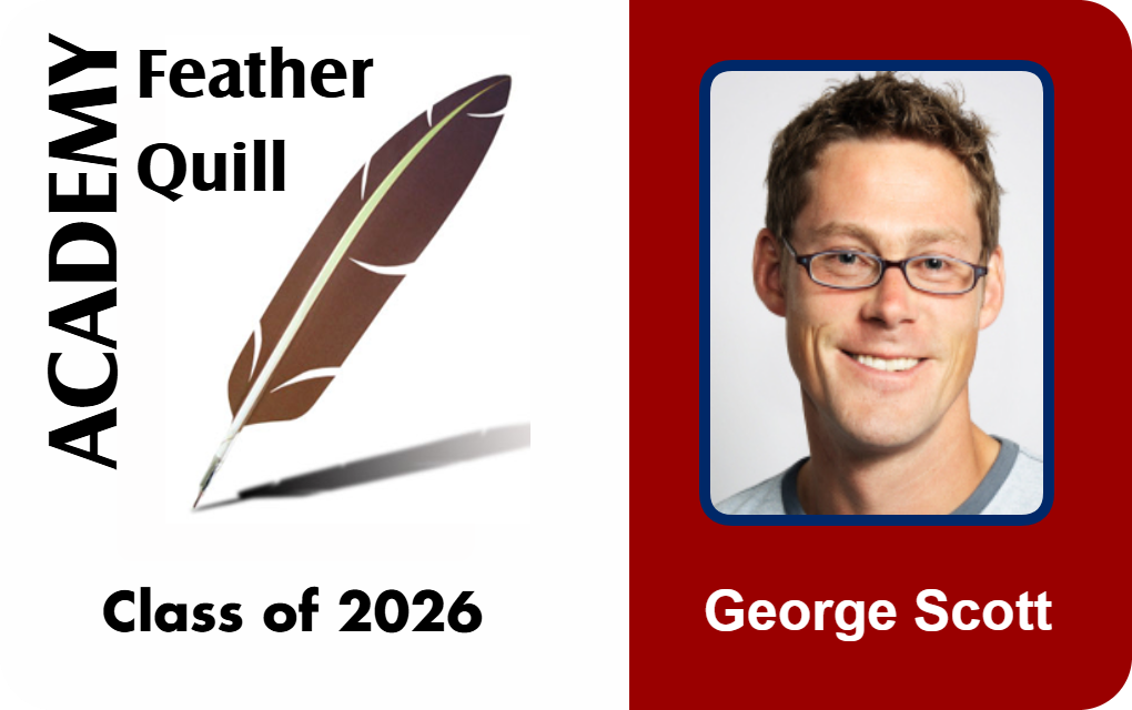 Template for Feather Quill Academy ID card, Student 2011/2012, feather quill logo, photo on bold red background, durable PVC with waterproof and wear resistant options